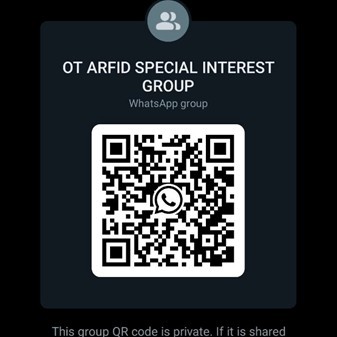 QR code for OT ARFID Special Interest Group on WhatsApp