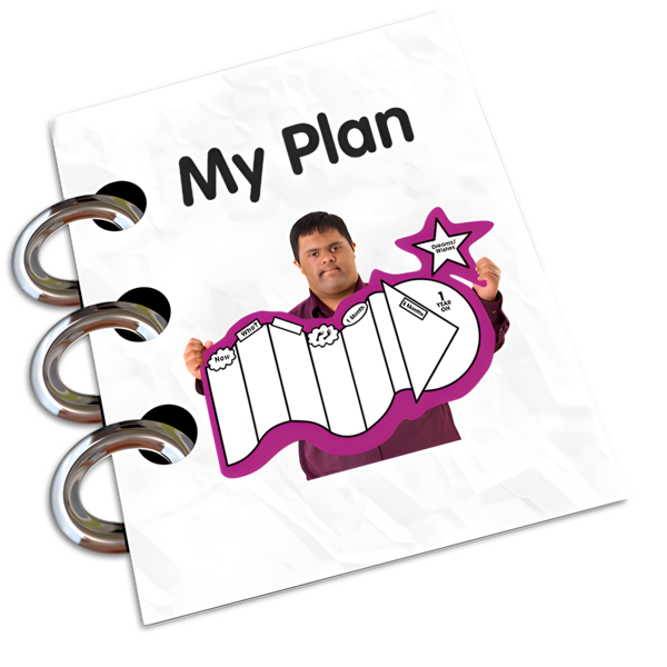 A document with My Plan written on the front cover