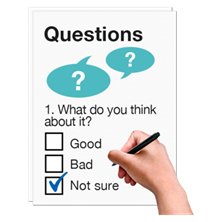 A piece of paper with questions