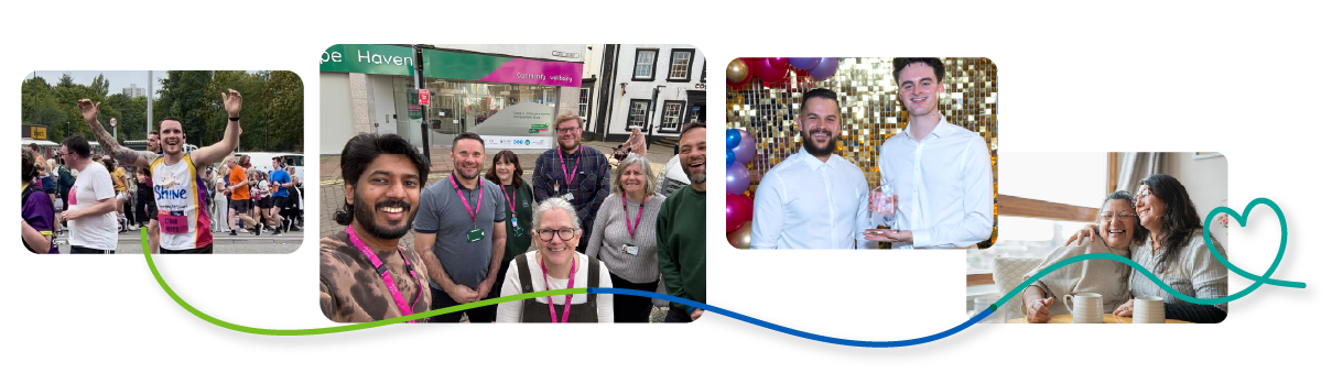 A collage of photographs of CNTW staff looking happy