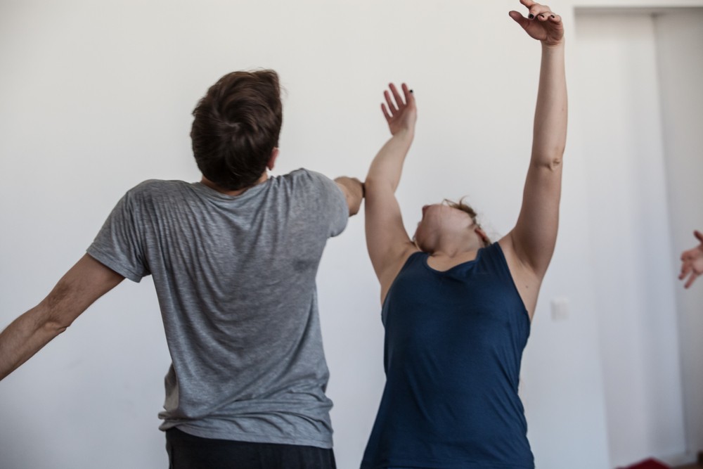 Two people dancing