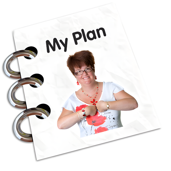 A document with my plan written on the front