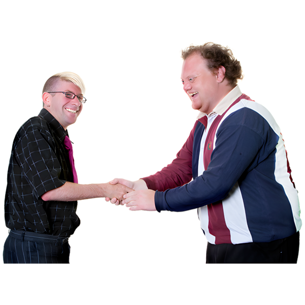 Two people shaking hands