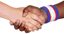 Close up of two hands shaking