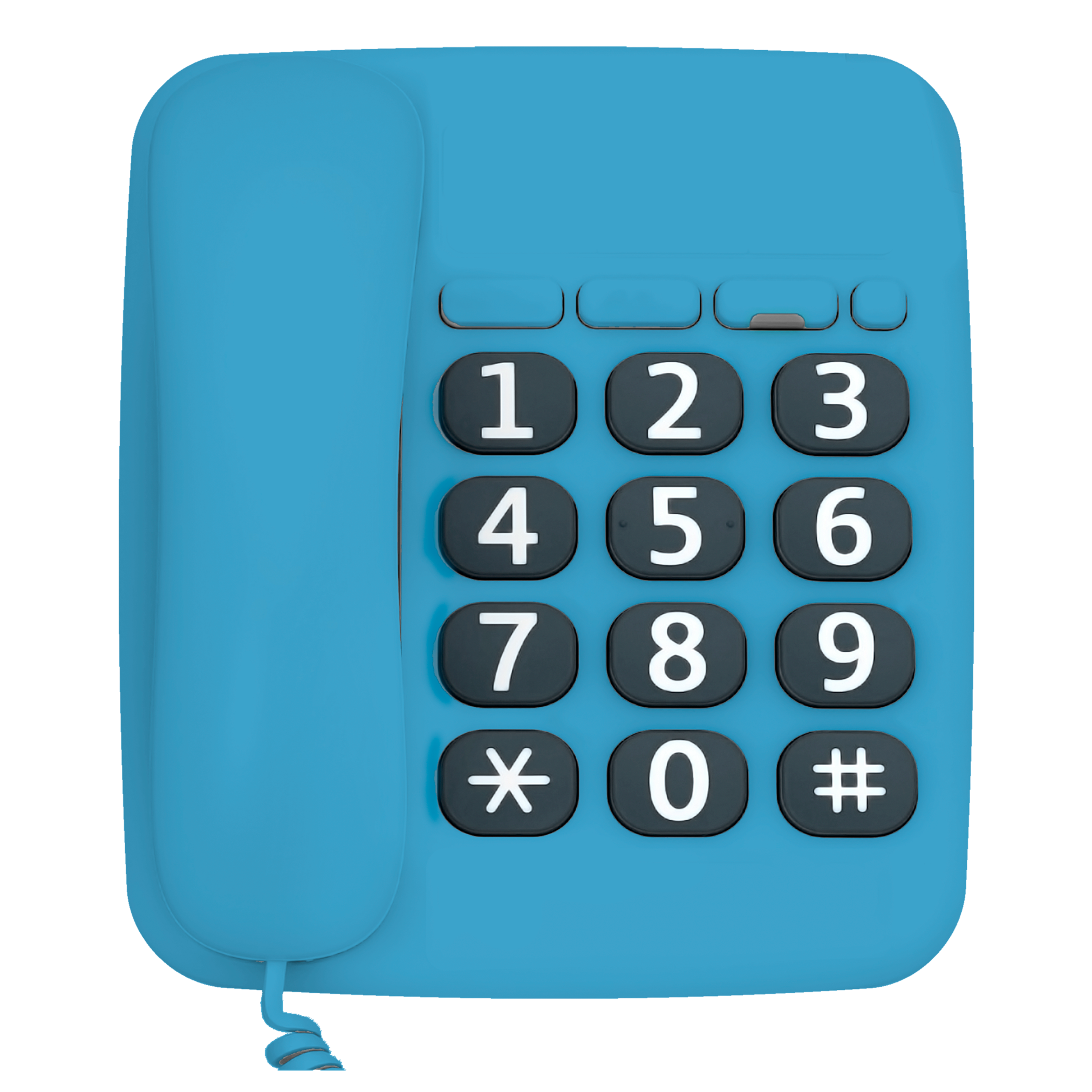 A telephone with large numbered buttons