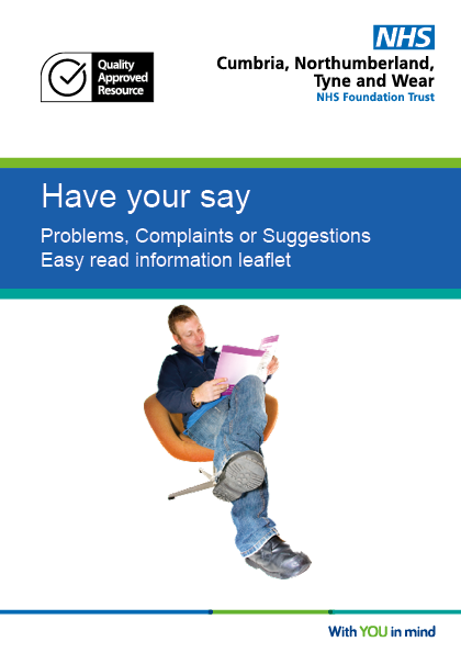 Have your say easy read leaflet cover