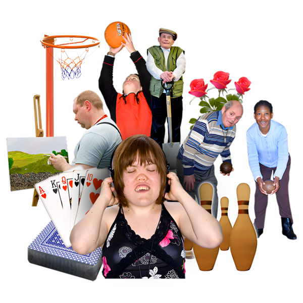 A variety of activities like card games, bowling and listening to music