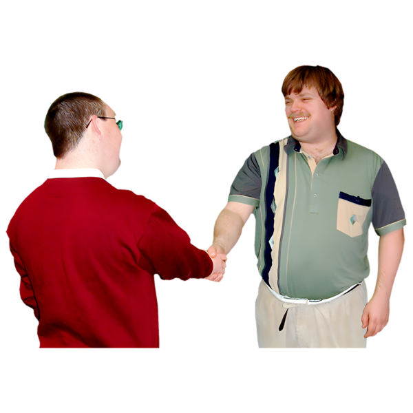 Two men shaking hands