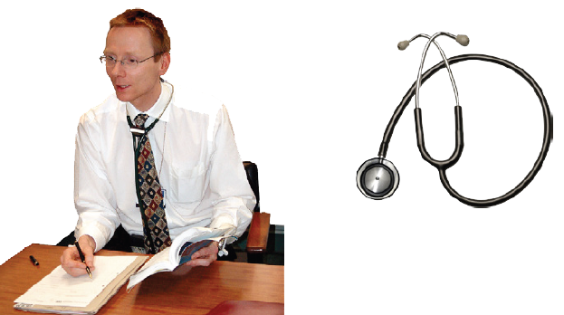 A doctor with a stethoscope