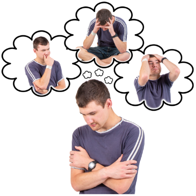 A worried person
