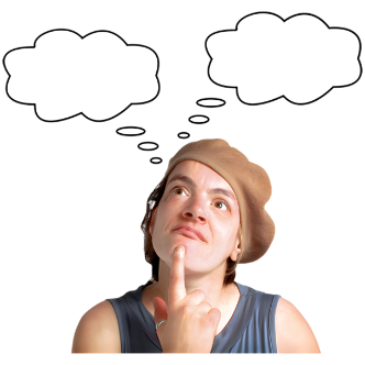 A person thinking