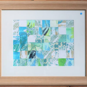 Woven fern print, wooden frame Price £30
