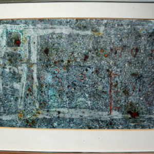 Grey marbled picture, metal frame 19 x 14 inches Price £40