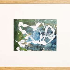 Blue splodge painting