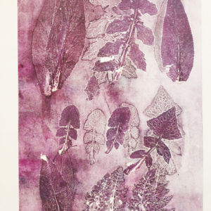 Purple weeds monoprint