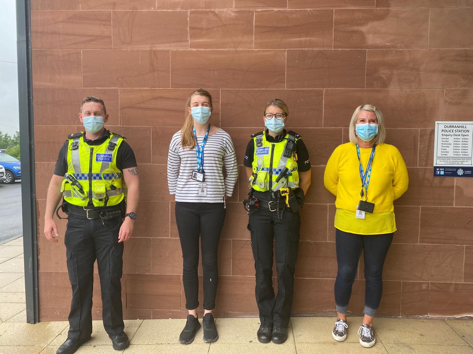 PC Chris Rudd, Registered Mental Health Nurse Katie Pymm, PC Alice Simpson and Registered Mental Health Nurse Deborah Mawson.