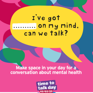 Time to Talk Day – don’t be afraid to chat about mental health