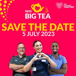 NHS Big Tea graphic that says 'Save the date' 5 July 2023