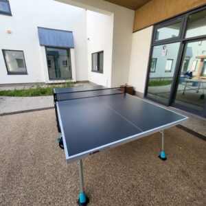 Outside ping pong table