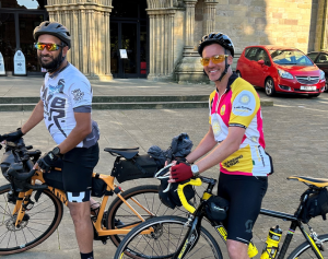 Two men on bikes