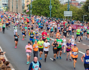Runners at the Great North Run