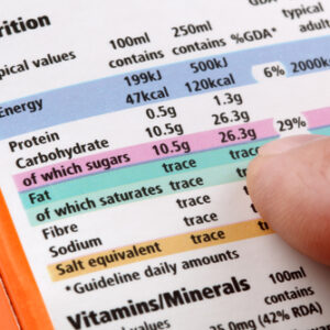Food nutrition label